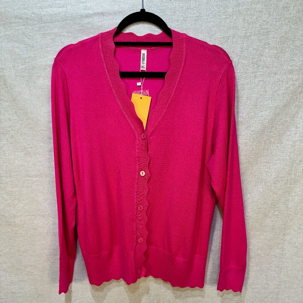 Grecerelle Pink Cardigan Sweater XL